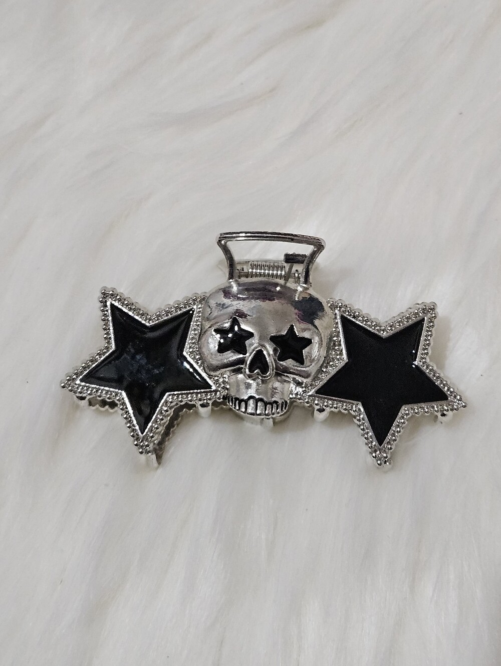 Skull and Stars metal Hair Claw